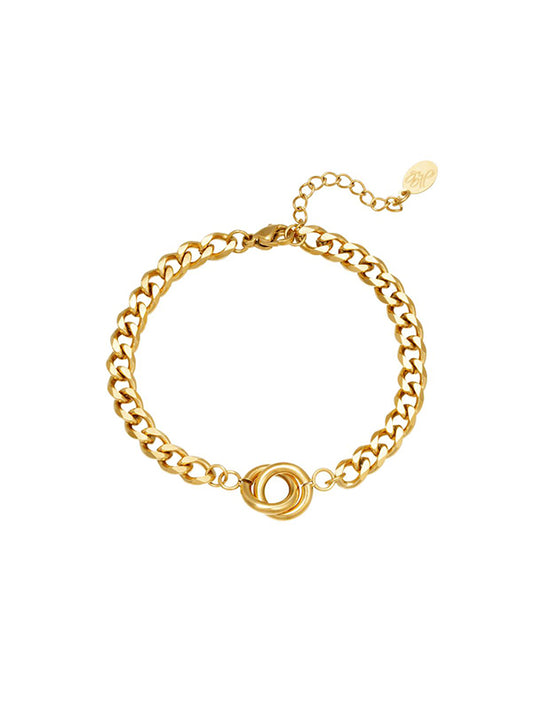 Armband intertwined - goud