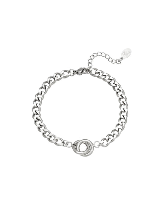 Armband intertwined - zilver