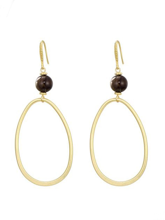 Statement oorbellen - Bruin