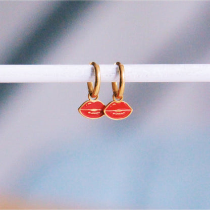 Bazou|oorbellen met lippen