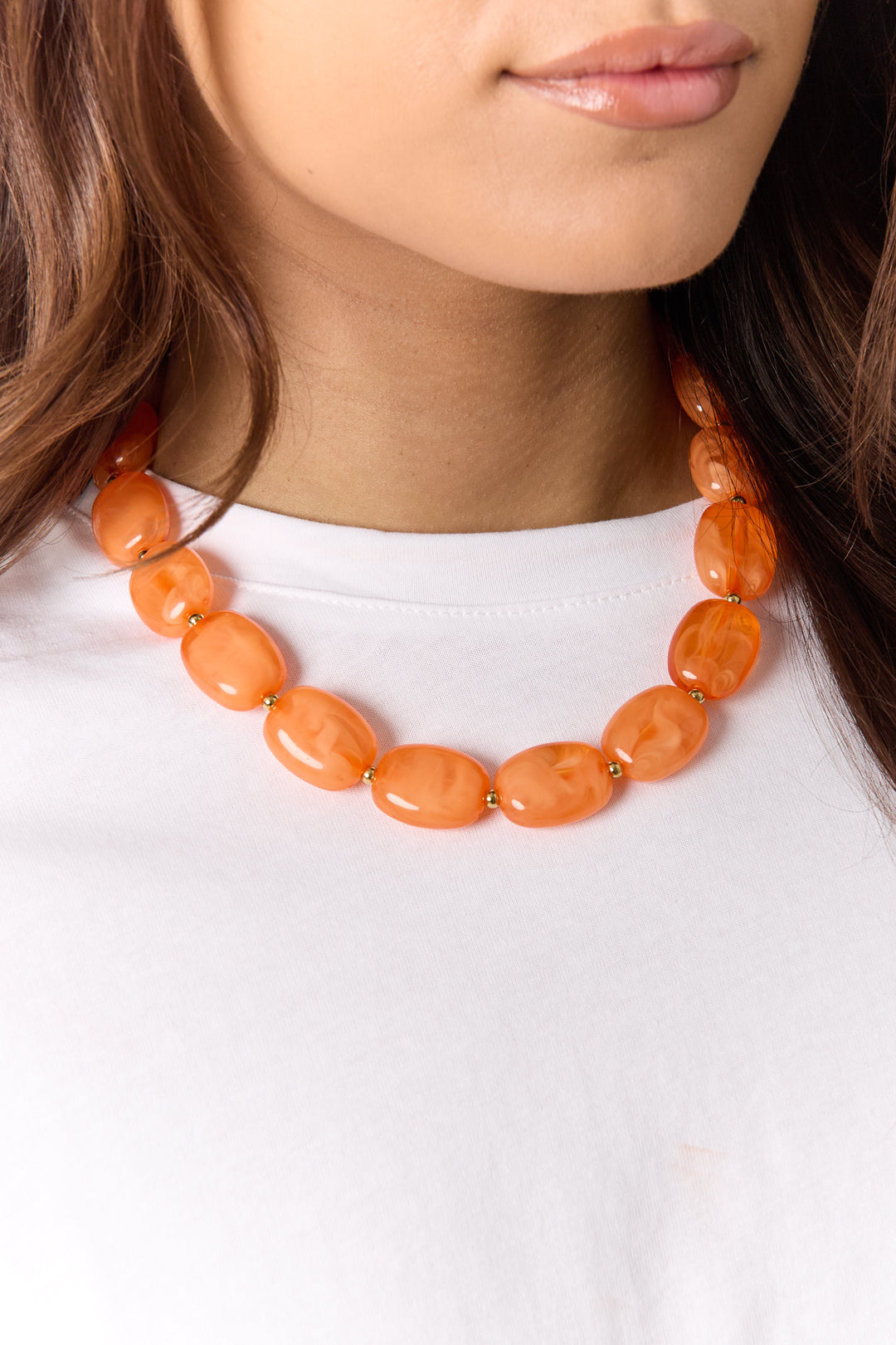 Ketting met squoval kralen