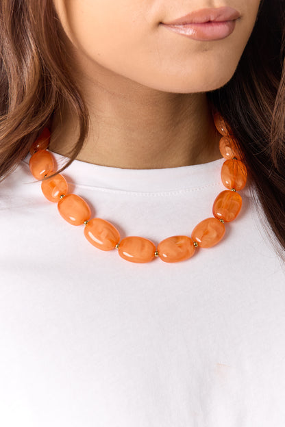 Ketting met squoval kralen