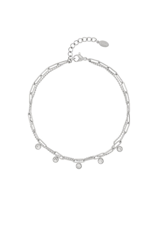 Elegant 14K Gold Plated Rhinestone Ankle Bracelet
