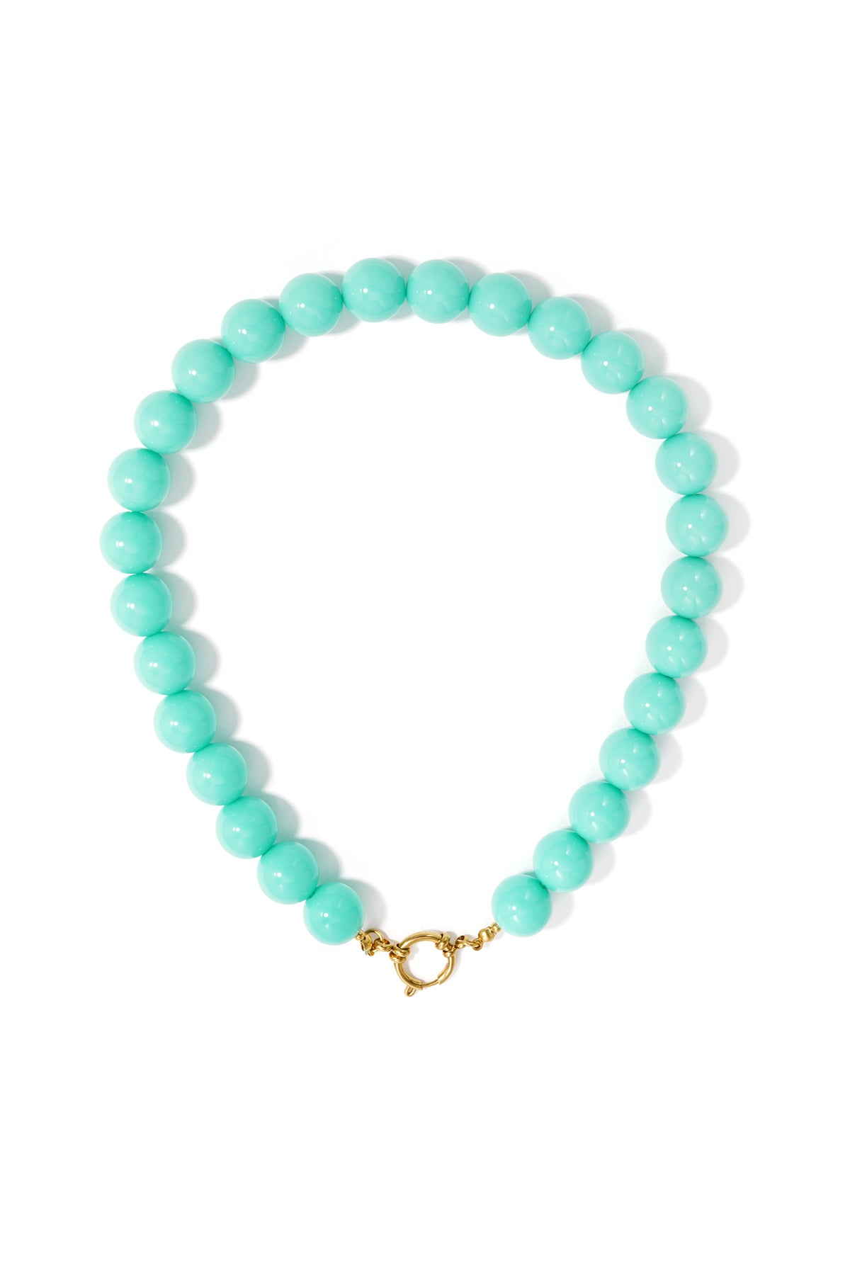 Ketting met grote kralen en frontsluiting-15mm