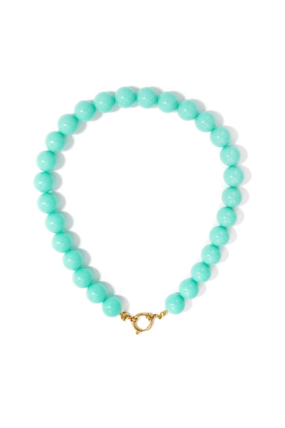 Ketting met grote kralen en frontsluiting-15mm