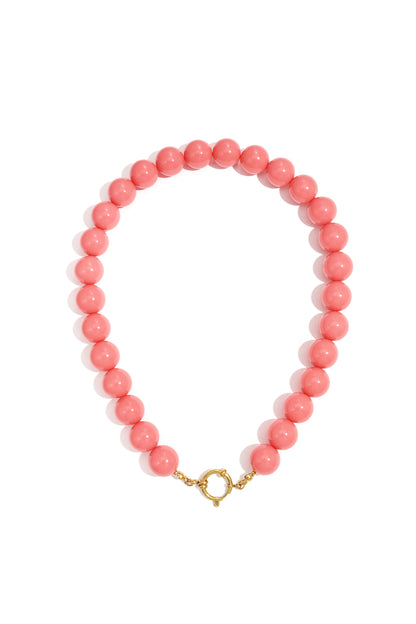 Ketting met grote kralen en frontsluiting-15mm