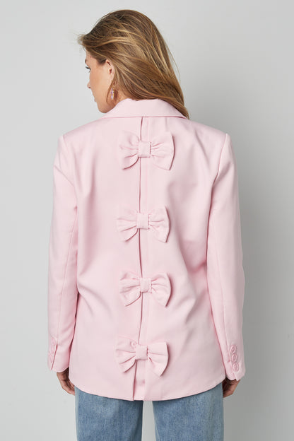 Polyester Women's Suit Set Tailored Bow Detail