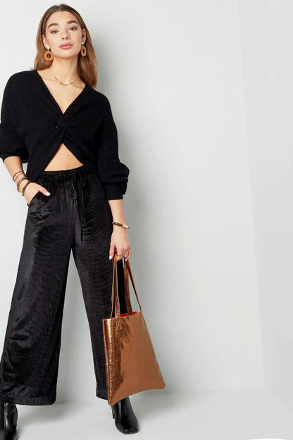 Metallic Shopper Cognaq