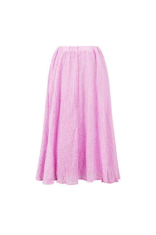 Woven Polyester Fiber Women's Maxi Skirt Casual Solid Color