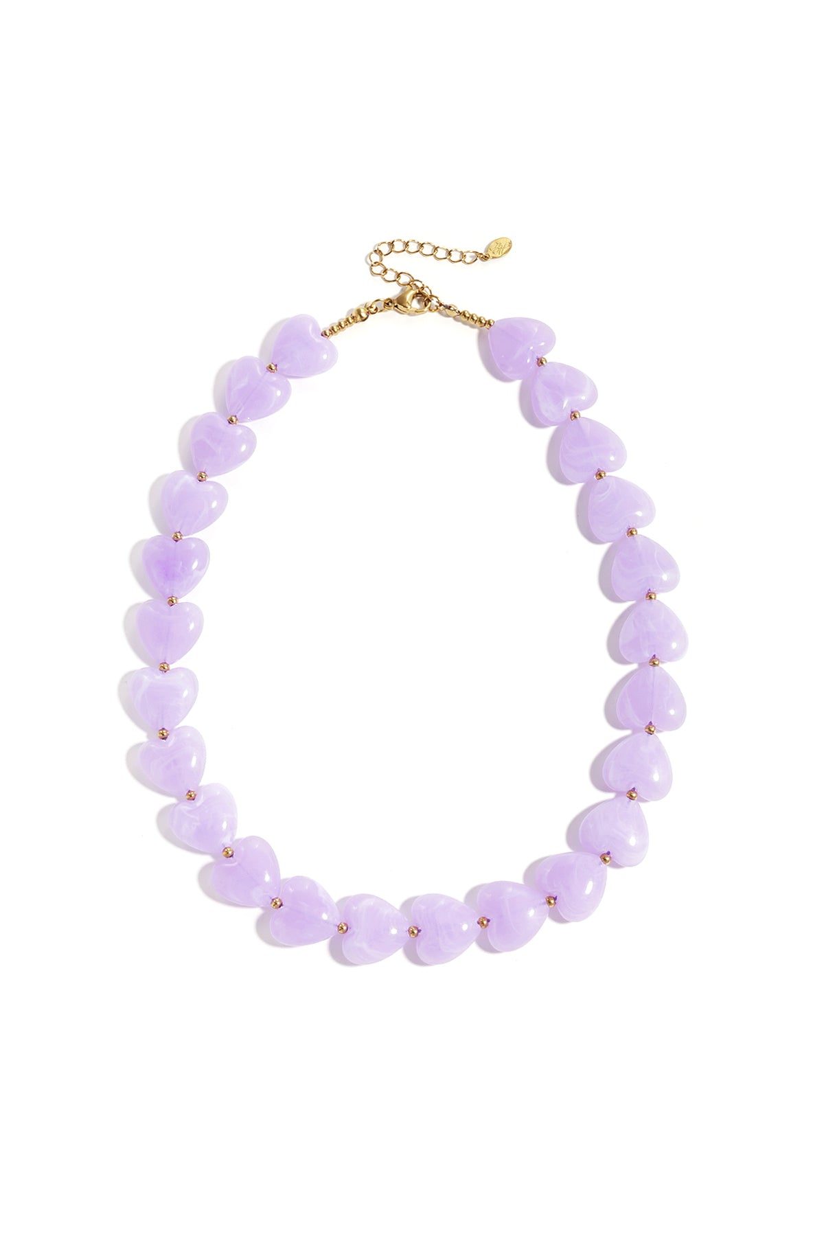 Ketting met hartvormige kralen
