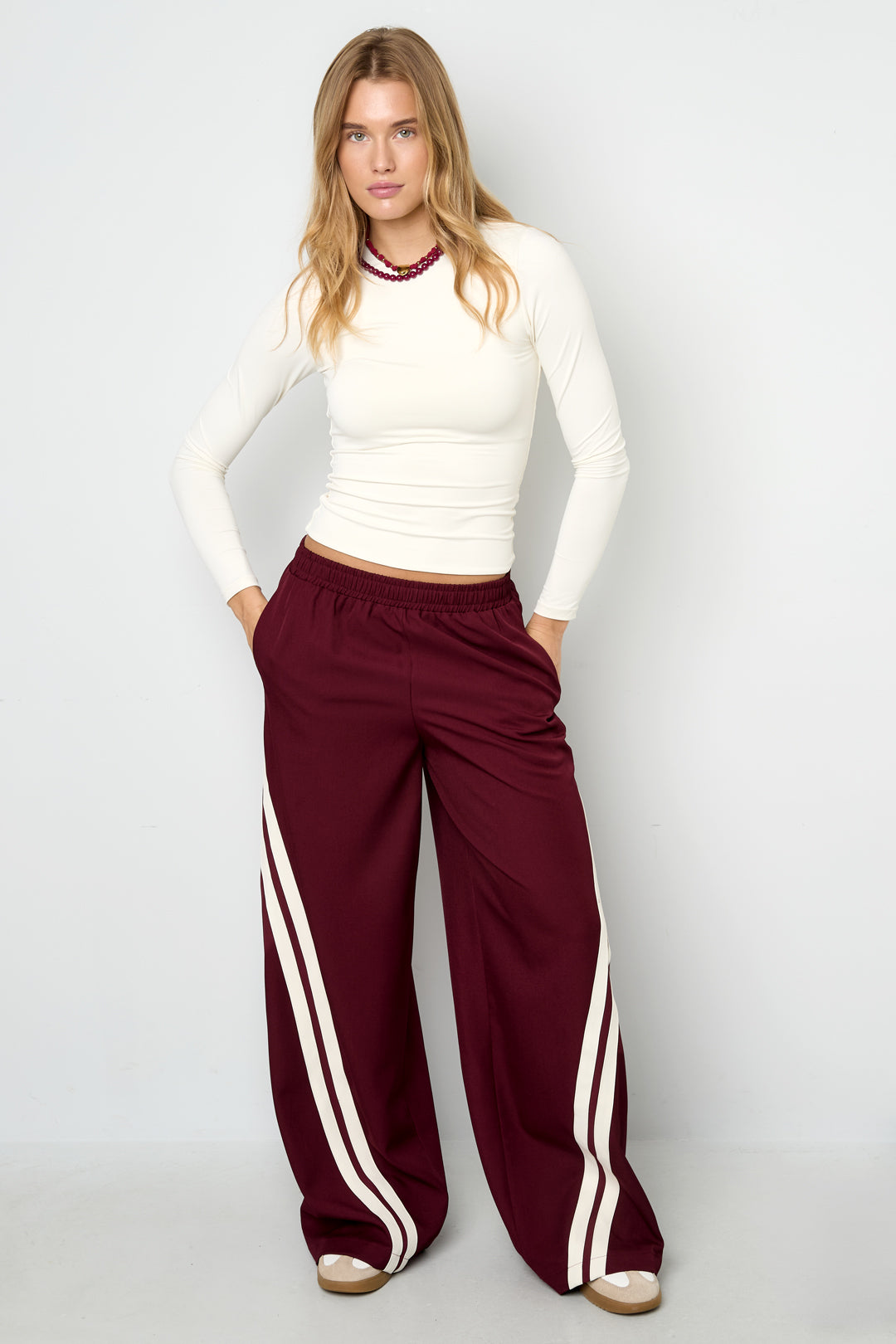 Striped trousers