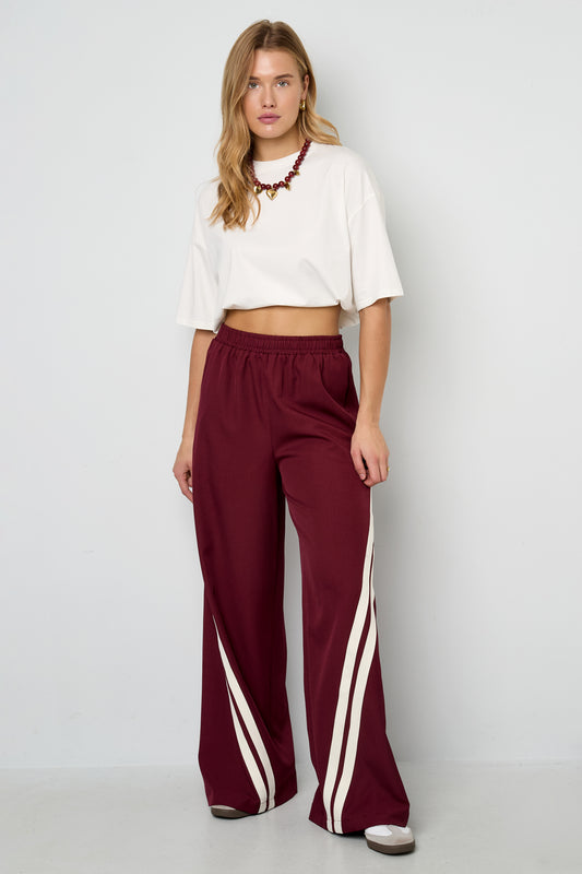 Striped trousers