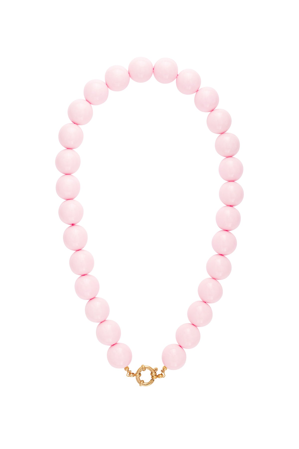 Ketting met grote kralen en frontsluiting-15mm