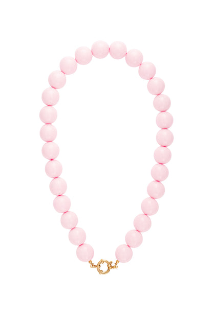 Ketting met grote kralen en frontsluiting-15mm