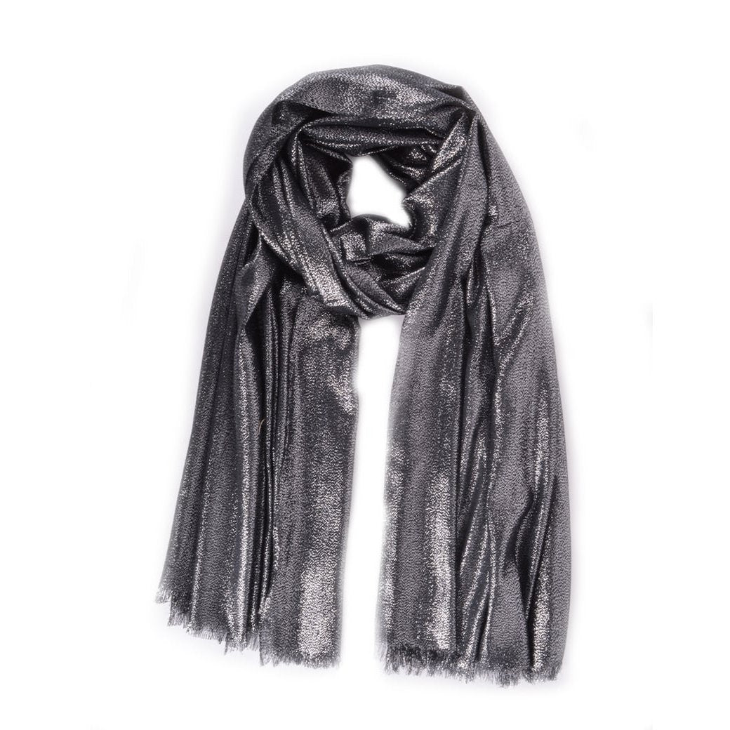 COOSZ_metallic sjaals zwart