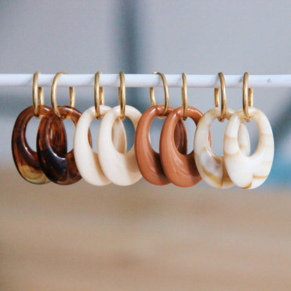 COOSZ_Bazou_hars druppel oorbellen 