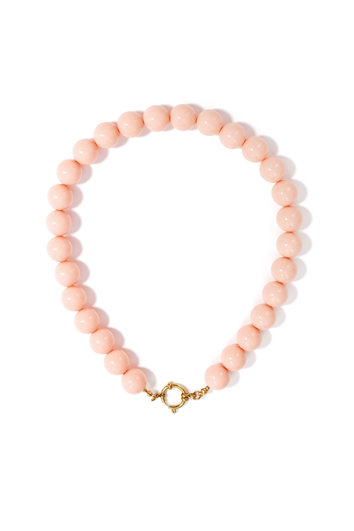 Ketting met grote kralen en frontsluiting-15mm