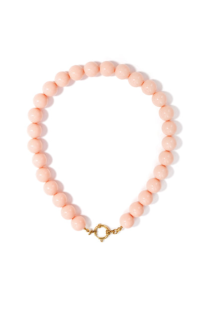 Ketting met grote kralen en frontsluiting-15mm